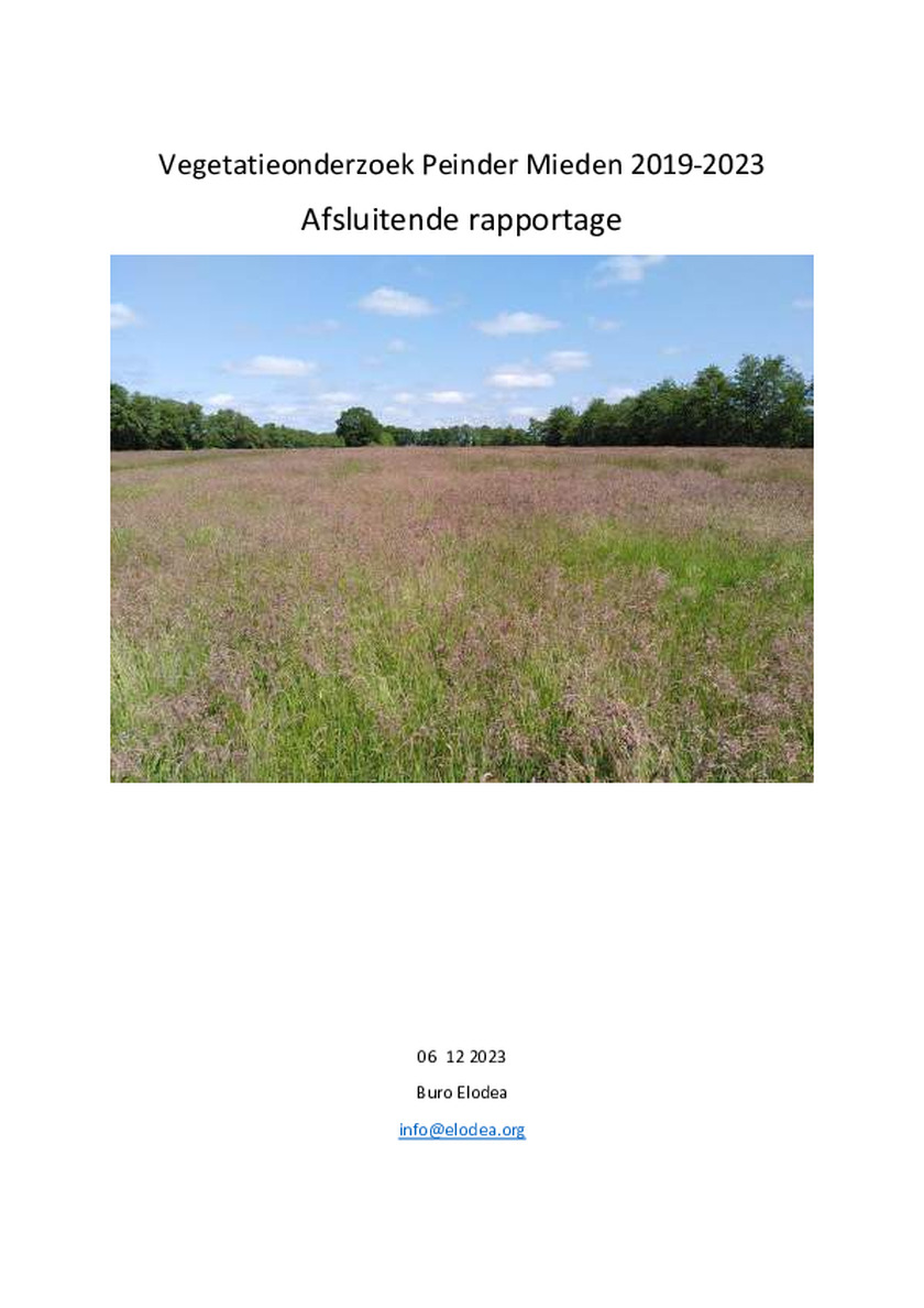 Afsluitende rapportage vegetatieonderzoek Elodea 2023